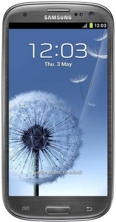 Смартфон Samsung Galaxy S3 GT-I9300 16Gb Titanium grey - Новоуральск